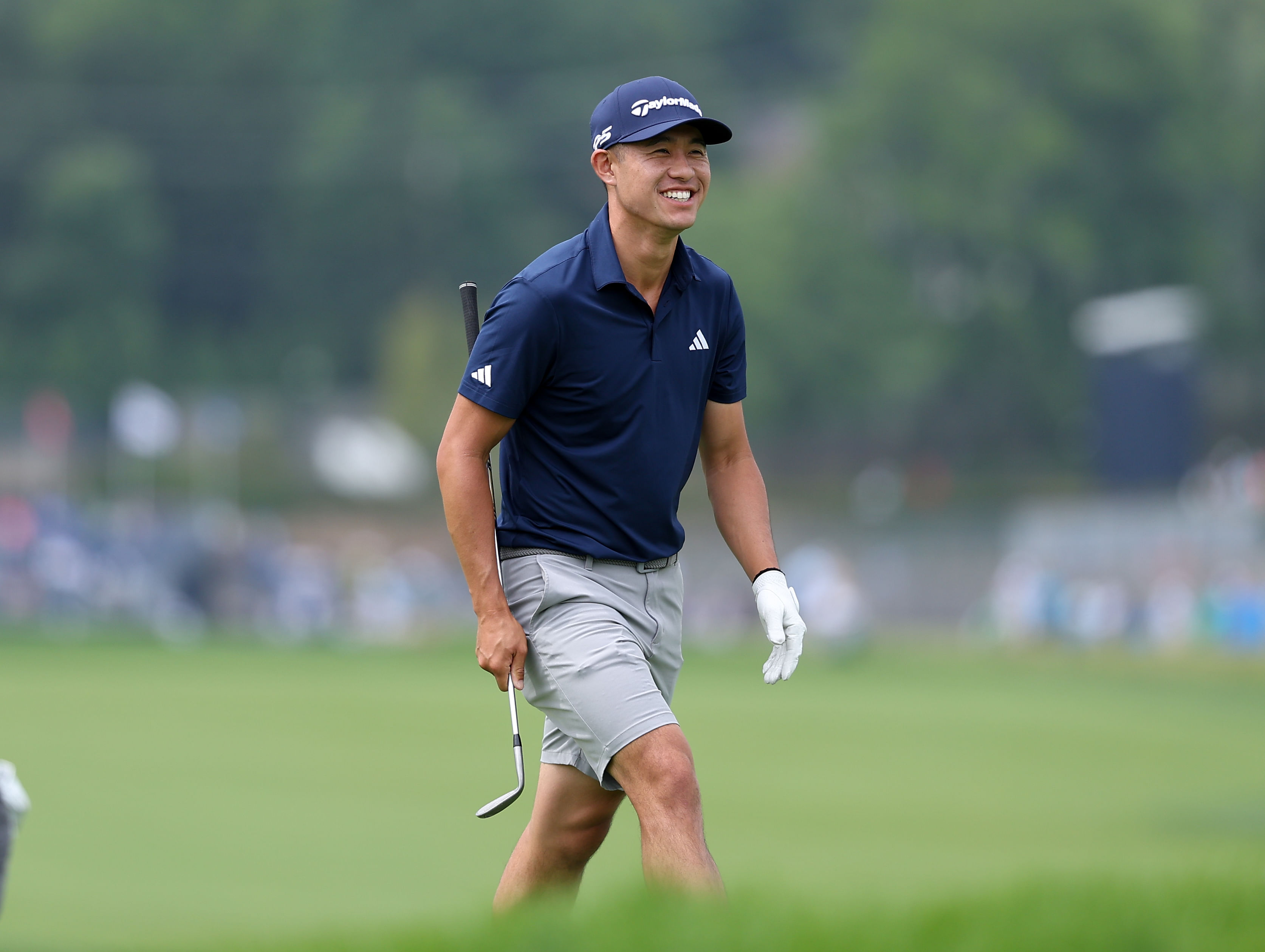 Collin Morikawa practiced for the US Open (Image via Imagn)
